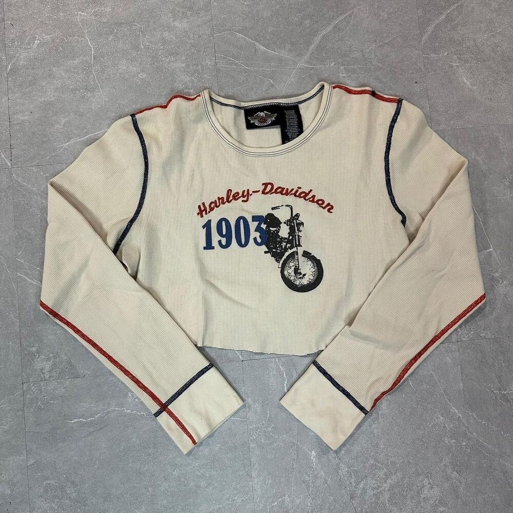Harley-davidson Women's Cream Crop-top